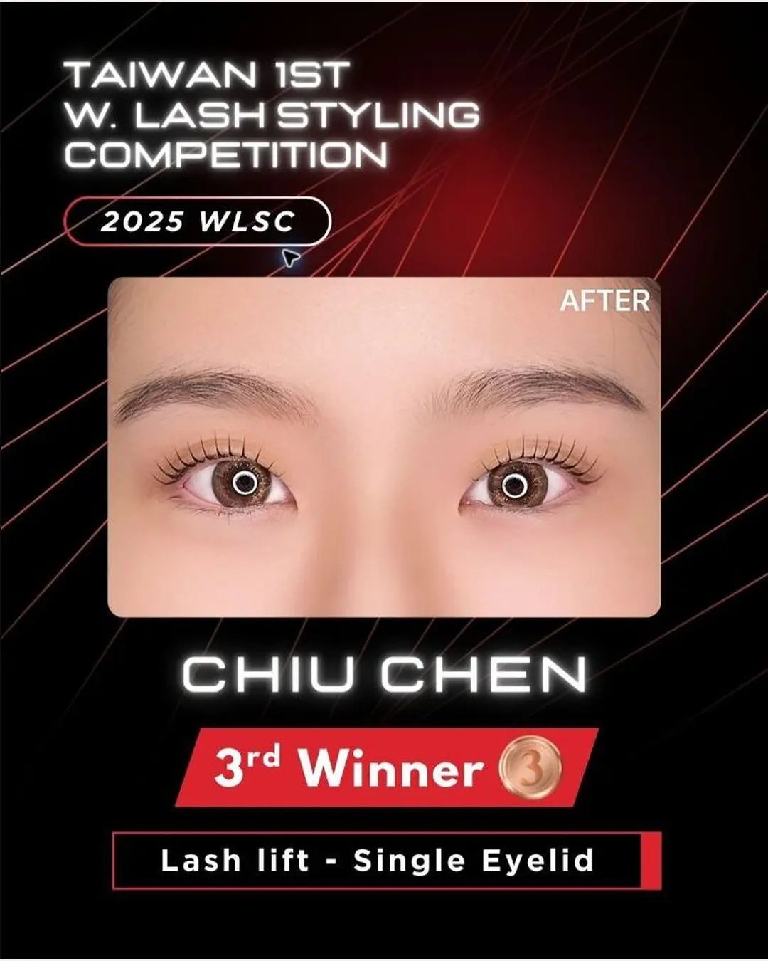 Organiser’s official result — Nilu · CHIU CHEN, Third, WLSC International Lash Championship