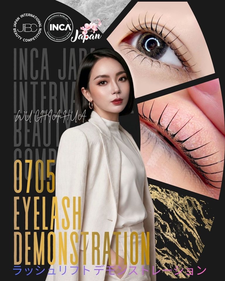 Lash lift stage demonstration at the same event, 5 July.