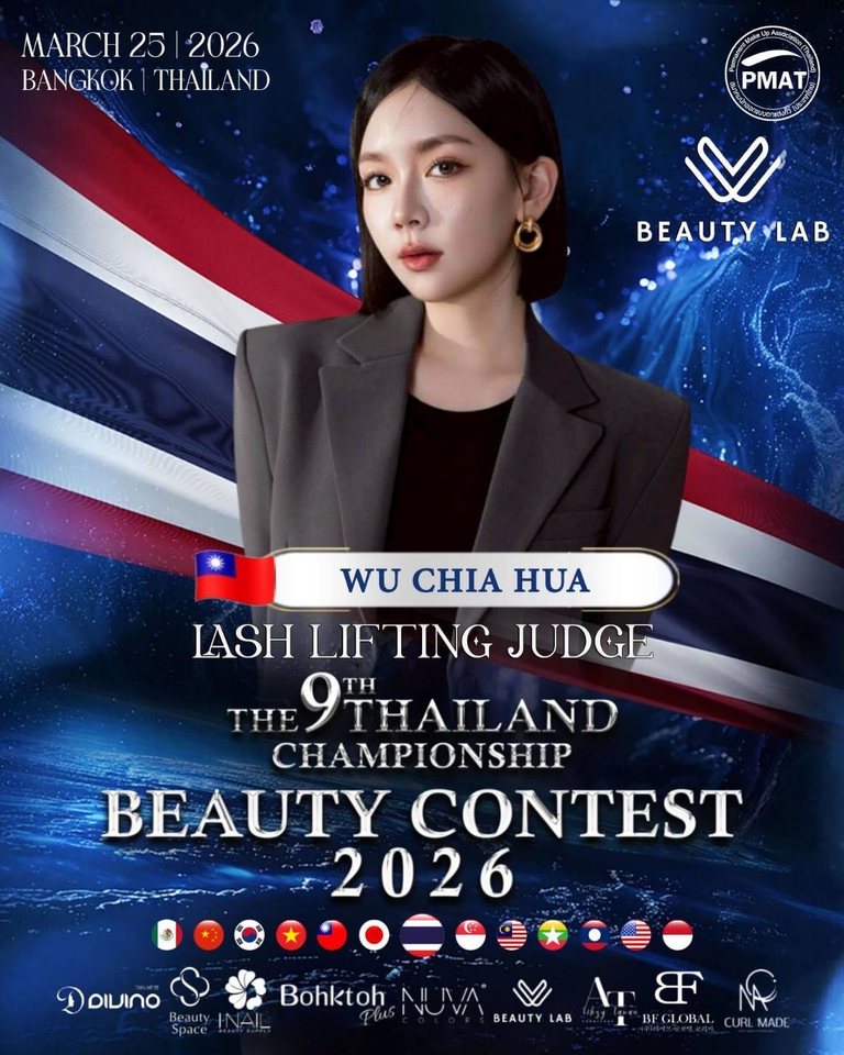 PMAT 9th Thailand Championship key visual: lash lifting judge, Bangkok, 25 March 2026.